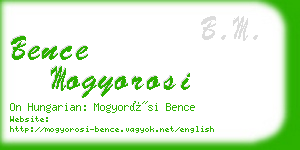 bence mogyorosi business card